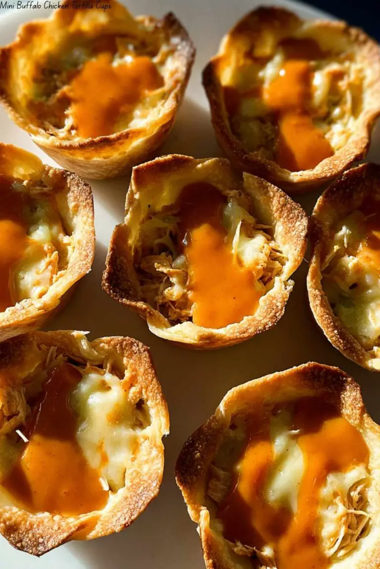 Mini Buffalo Chicken Tortilla Cups
