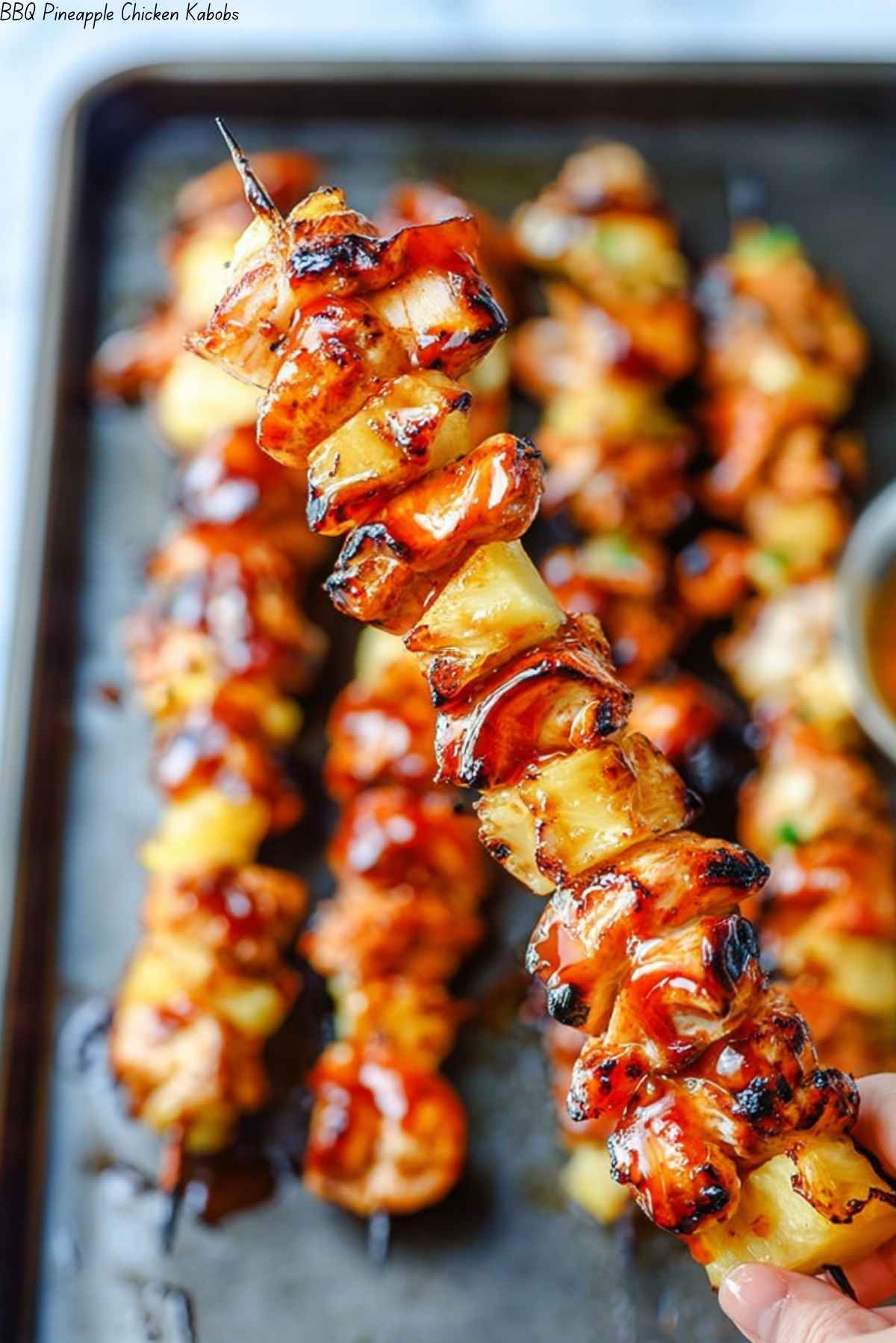 BBQ Pineapple Chicken Kabobs