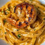 Easy Creamy Shrimp Linguine Recipe (with Garlic)