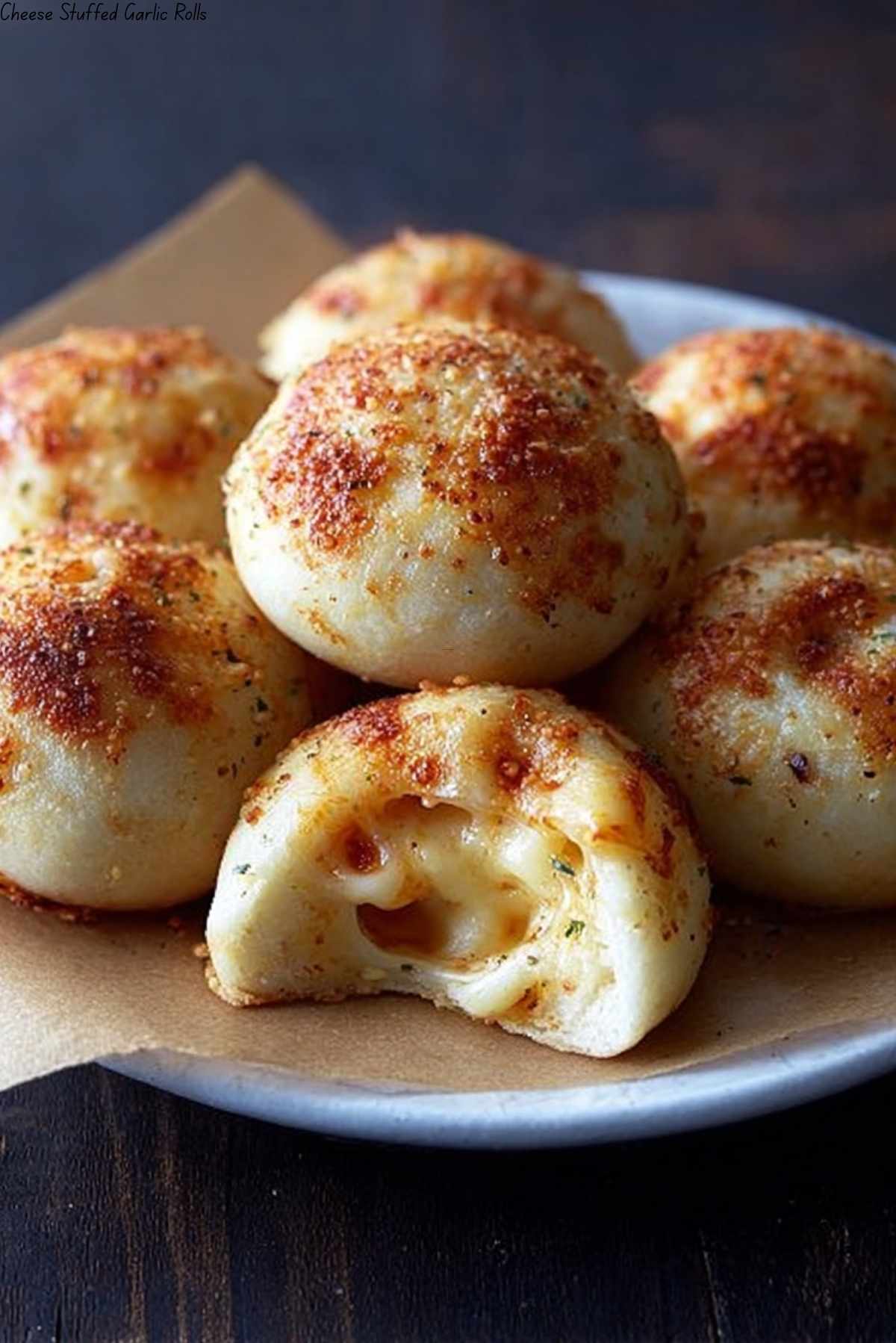 Cheese Stuffed Garlic Rolls