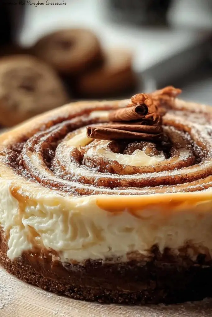 Cinnamon Roll Honeybun Cheesecake