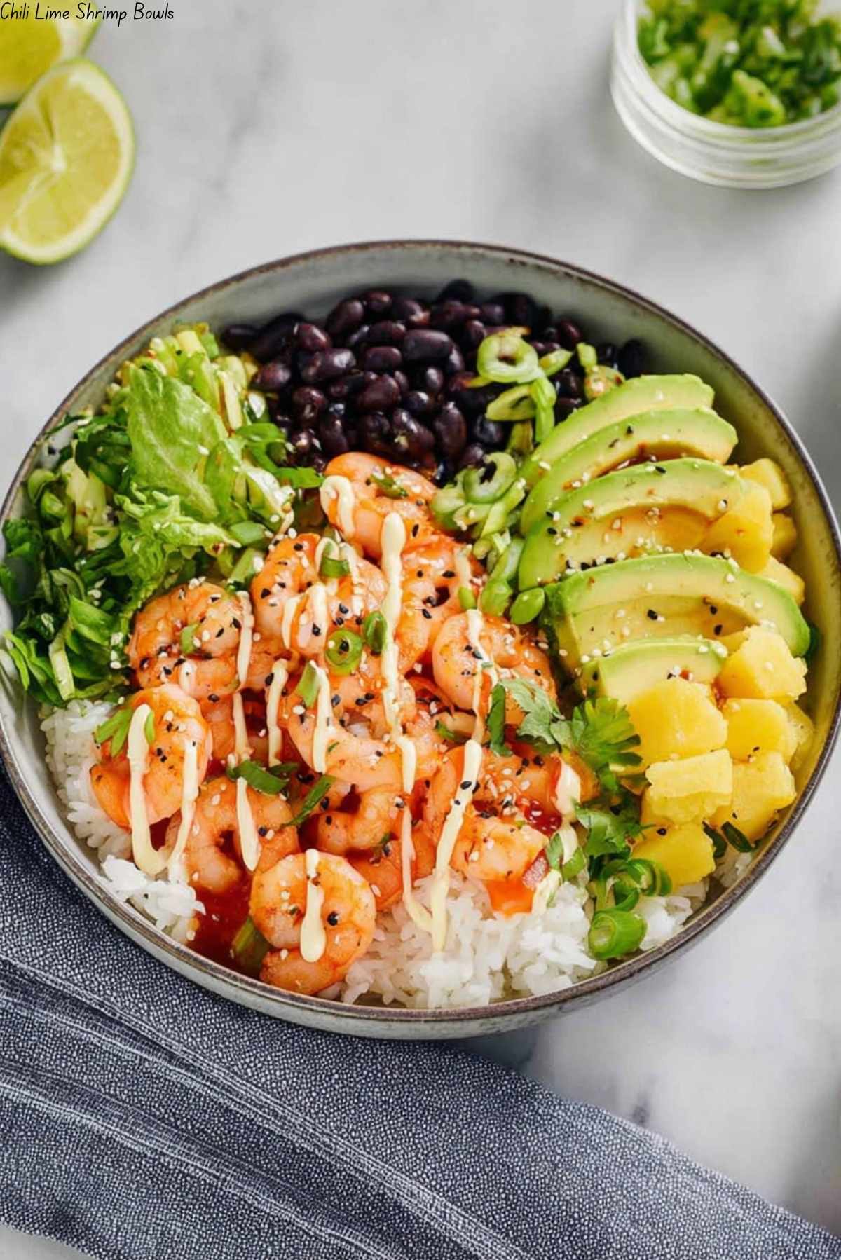 Chili Lime Shrimp Bowls