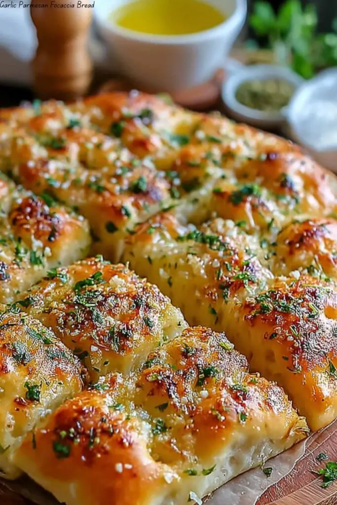 Garlic Parmesan Focaccia Bread