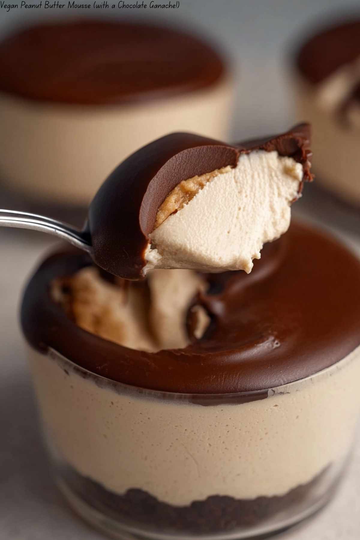 Vegan Peanut Butter Mousse (with a Chocolate Ganache!)