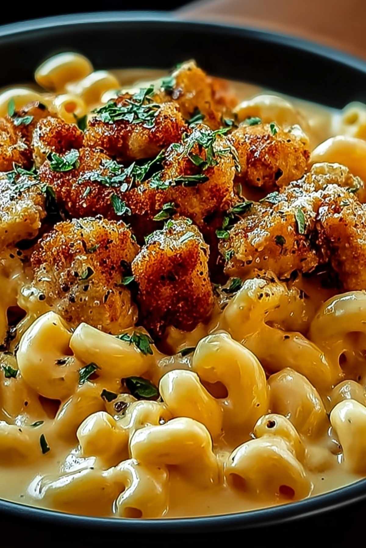 Creamy Honey Pepper Chicken Mac and Cheese