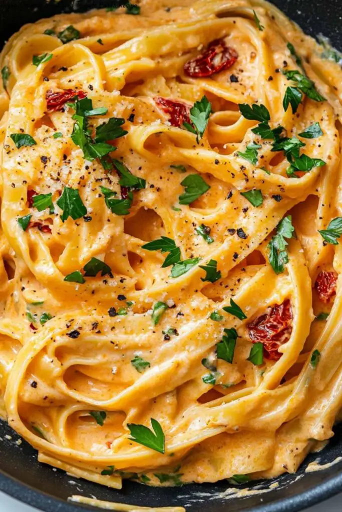 Vegan Creamy Sun Dried Tomato Pasta Recipe