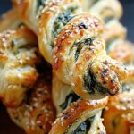 Easy Parmesan and Spinach Cheese Twists Recipe