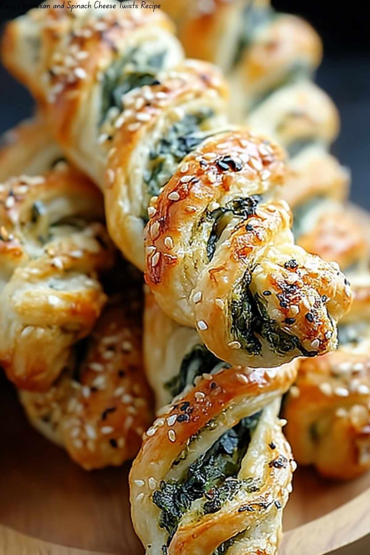 Easy Parmesan and Spinach Cheese Twists Recipe