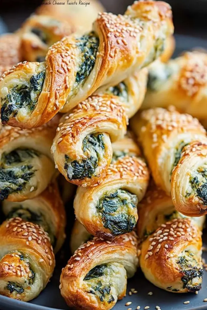 Easy Parmesan and Spinach Cheese Twists Recipe