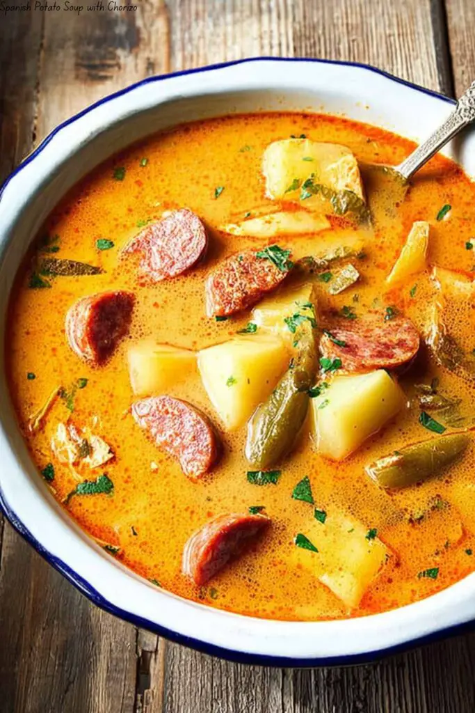 Spanish Potato Soup with Chorizo