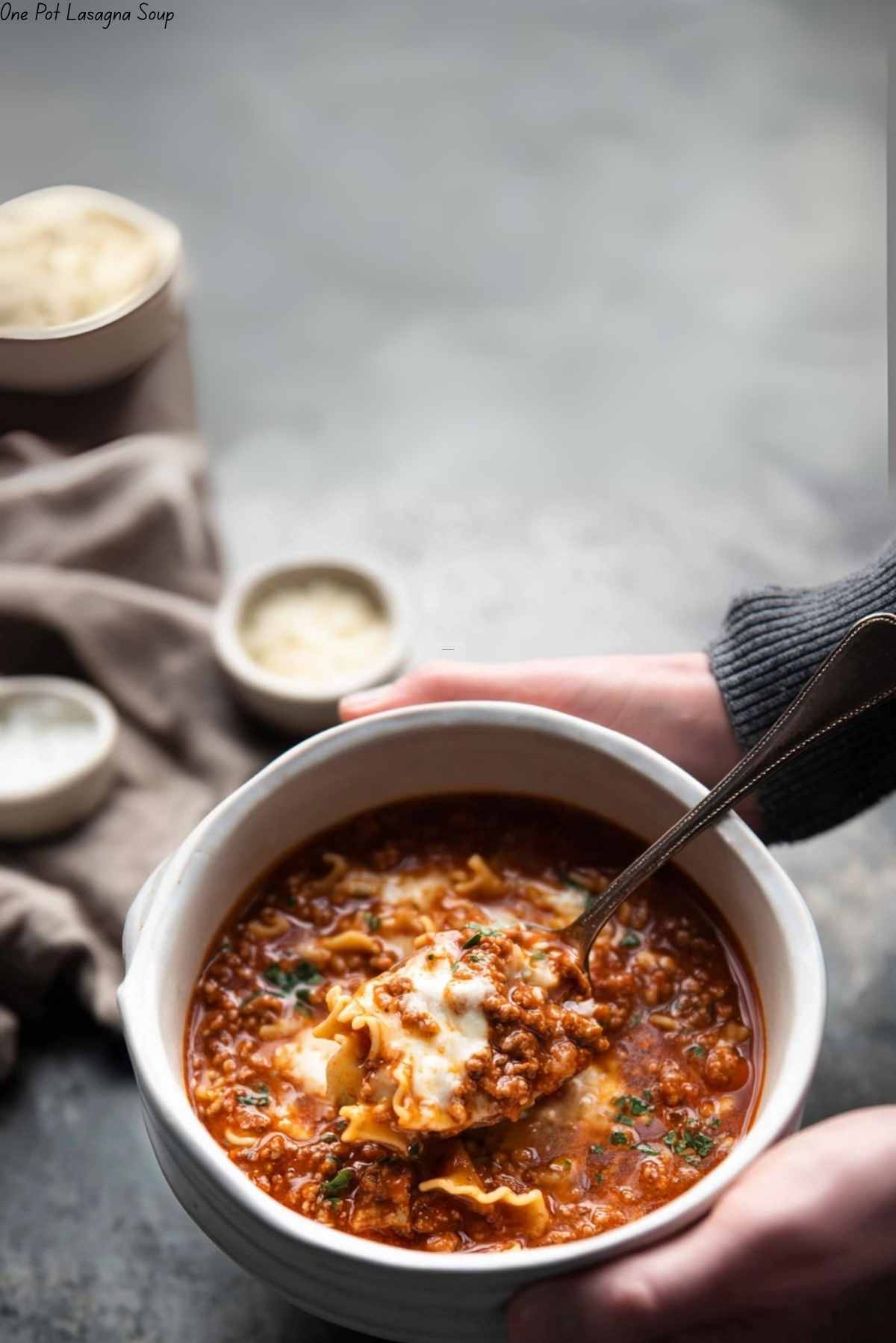 One Pot Lasagna Soup