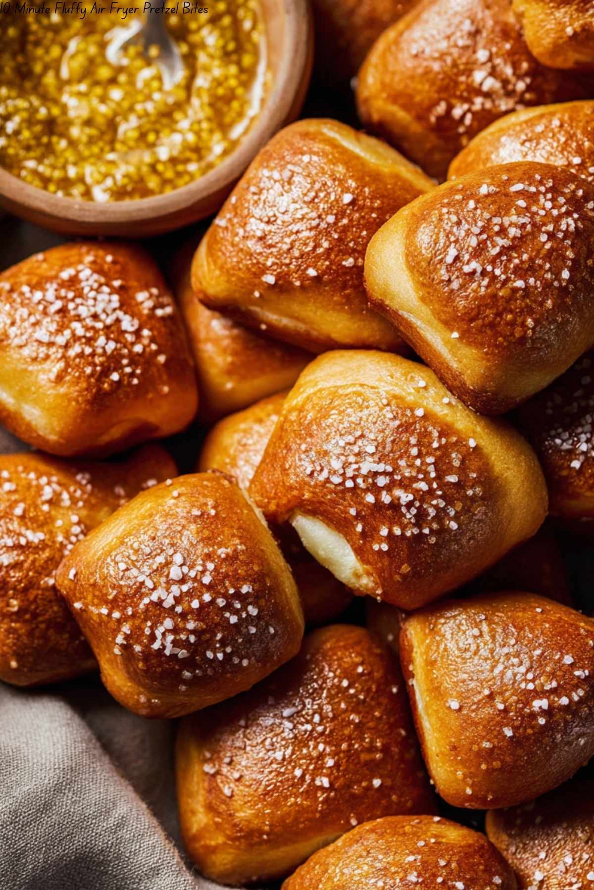 10 Minute Fluffy Air Fryer Pretzel Bites