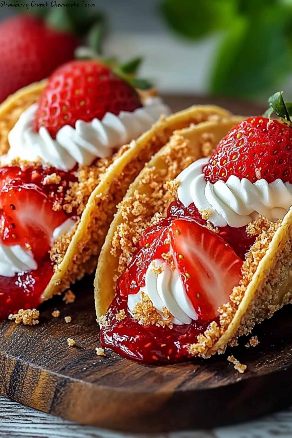 Strawberry Crunch Cheesecake Tacos
