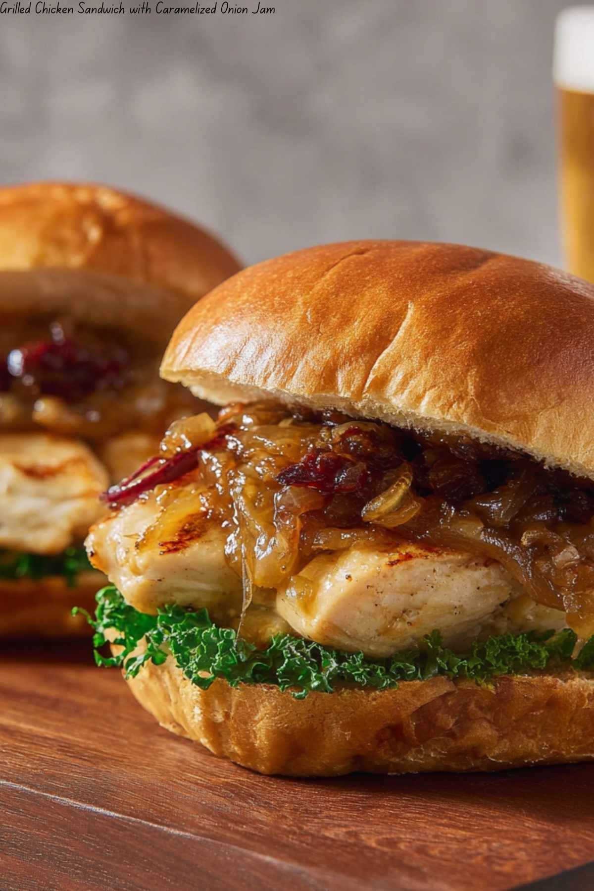 Grilled Chicken Sandwich with Caramelized Onion Jam