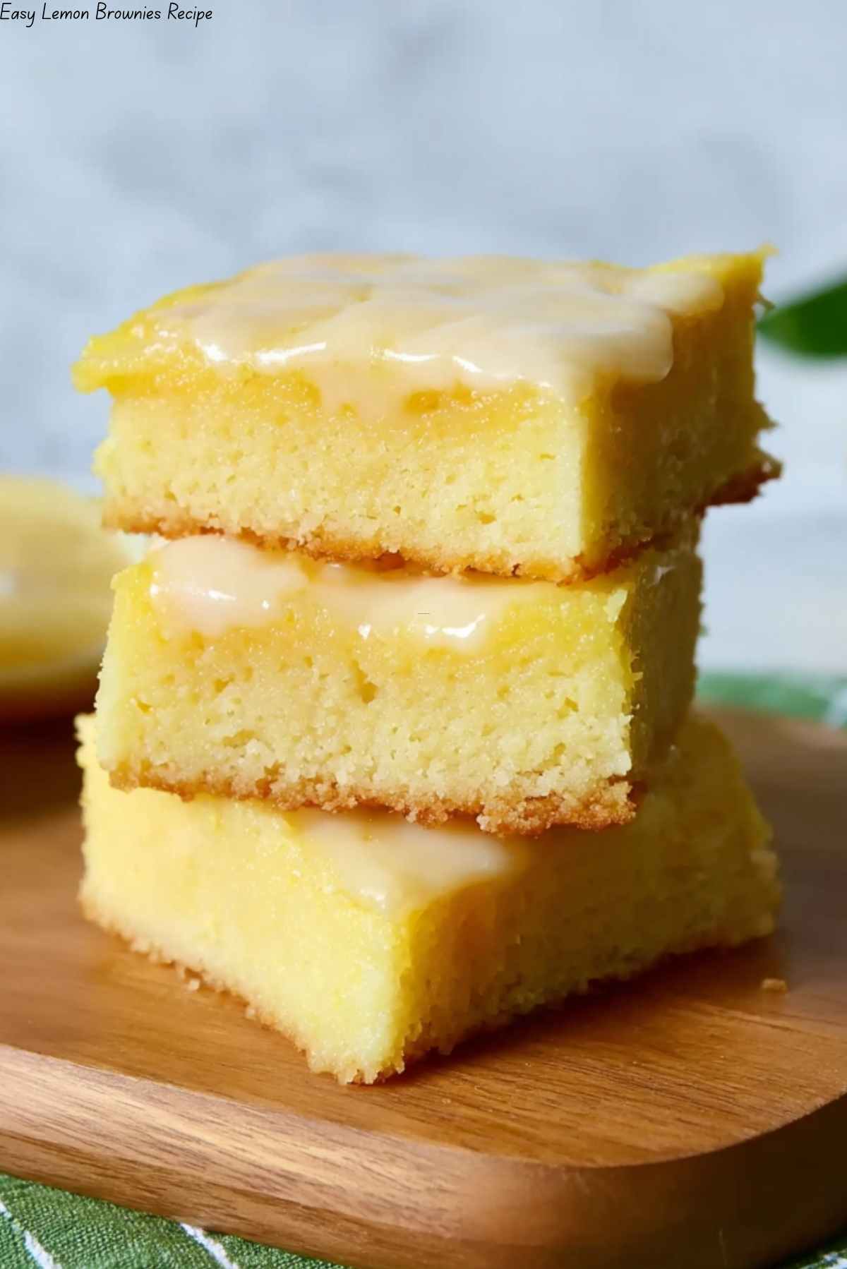 Easy Lemon Brownies Recipe