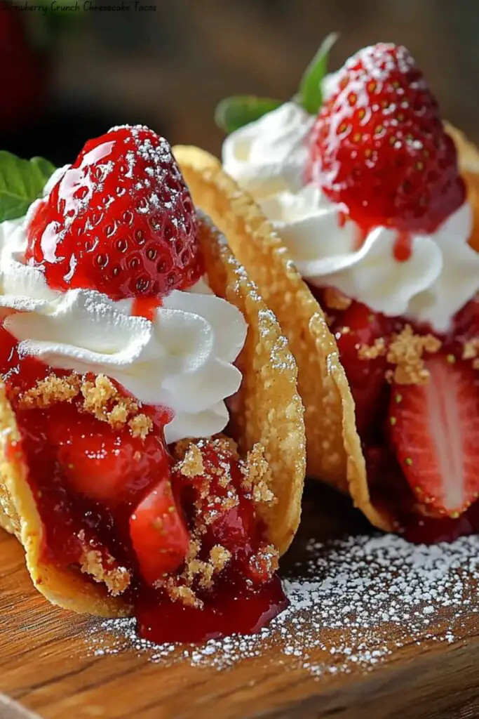 Strawberry Crunch Cheesecake Tacos