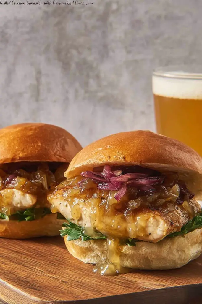 Grilled Chicken Sandwich with Caramelized Onion Jam
