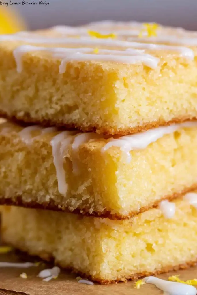 Easy Lemon Brownies Recipe