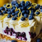 No-Bake Lemon Dazzling Blueberry Cream Cake