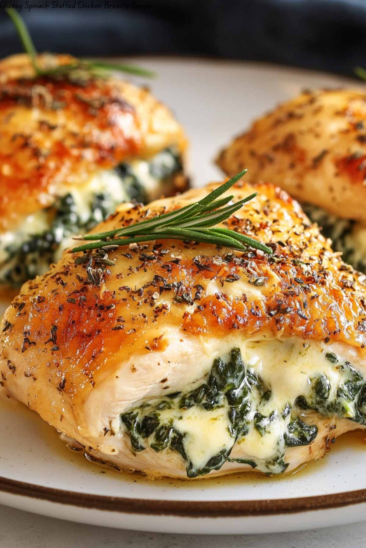 Cheesy Spinach Stuffed Chicken Breasts Recipe