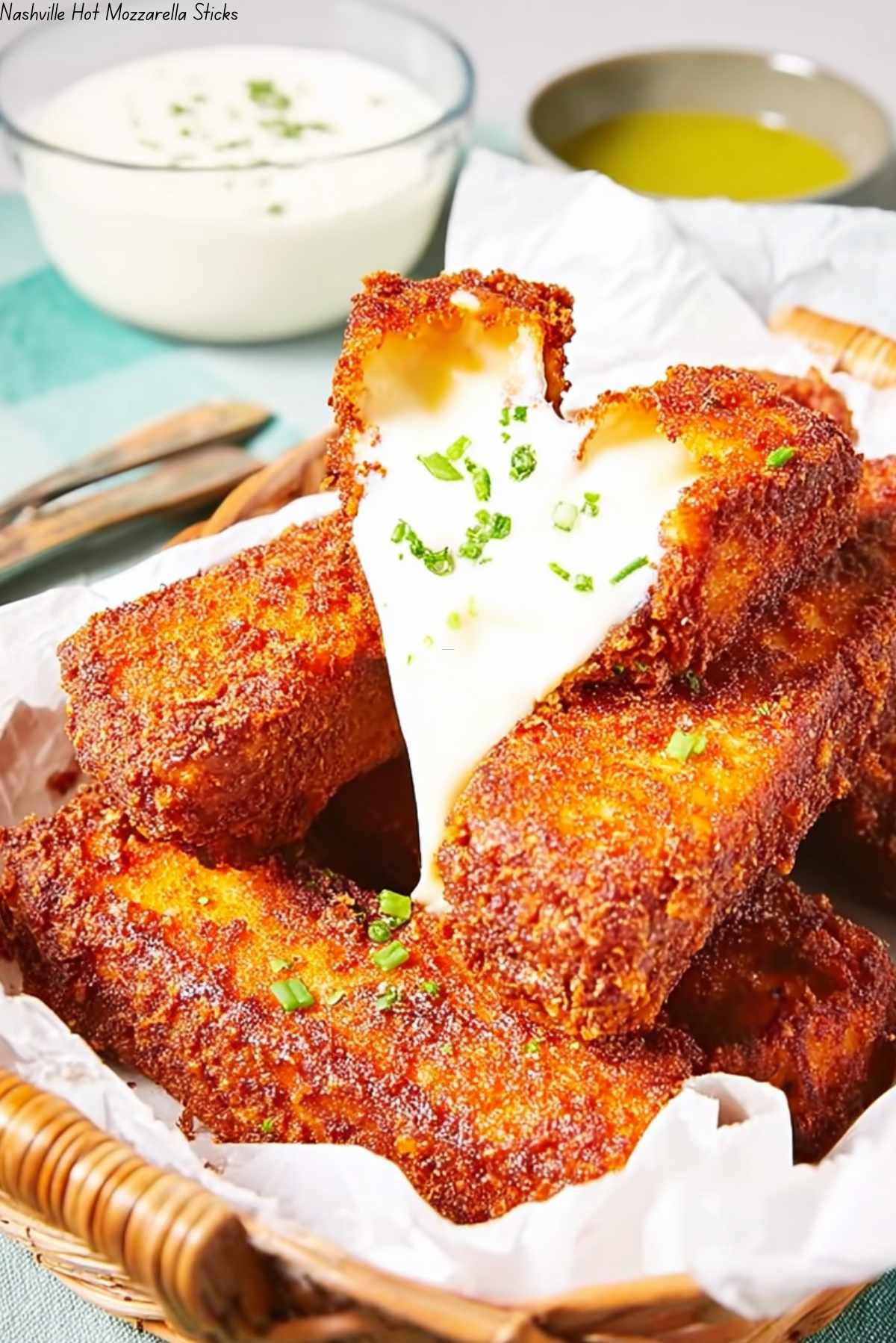 Nashville Hot Mozzarella Sticks