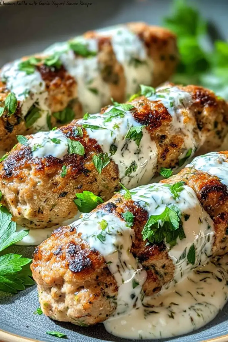 Chicken Kofta with Garlic Yogurt Sauce Recipe
