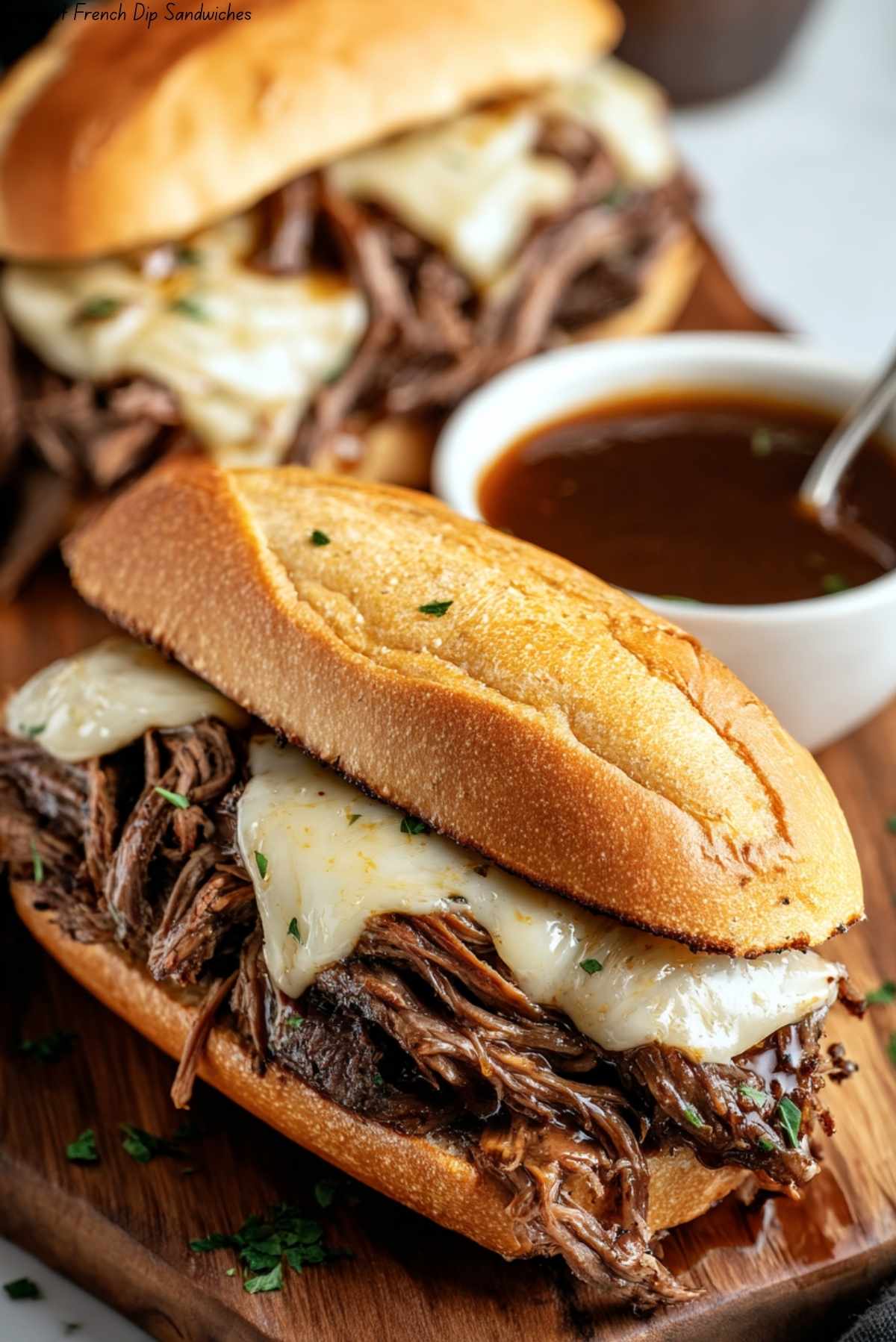 Crockpot French Dip Sandwiches