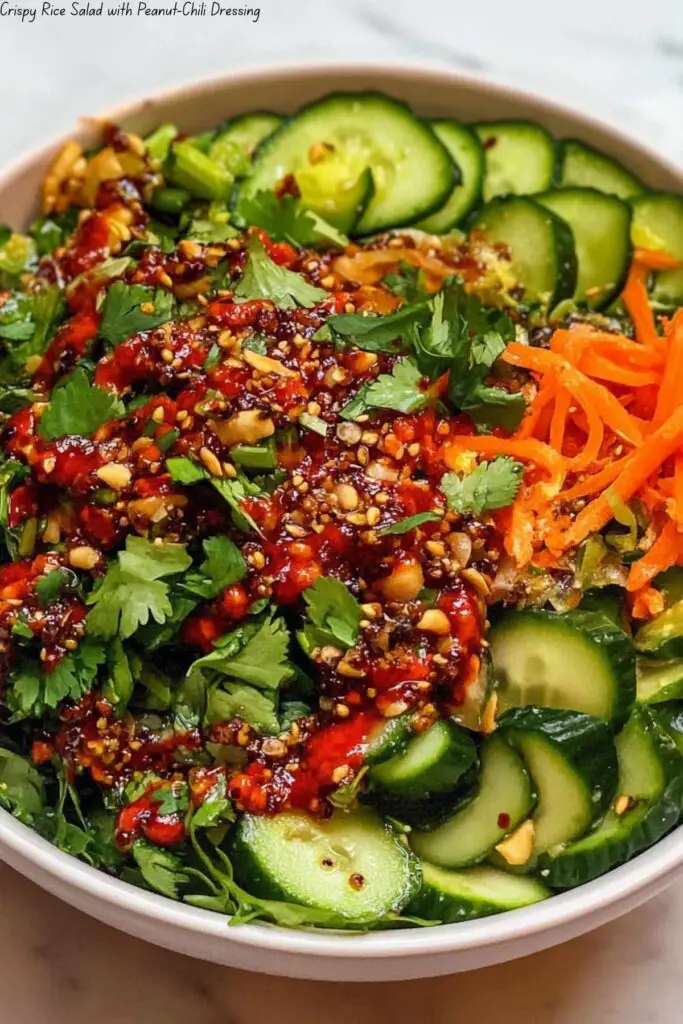 Crispy Rice Salad with Peanut-Chili Dressing