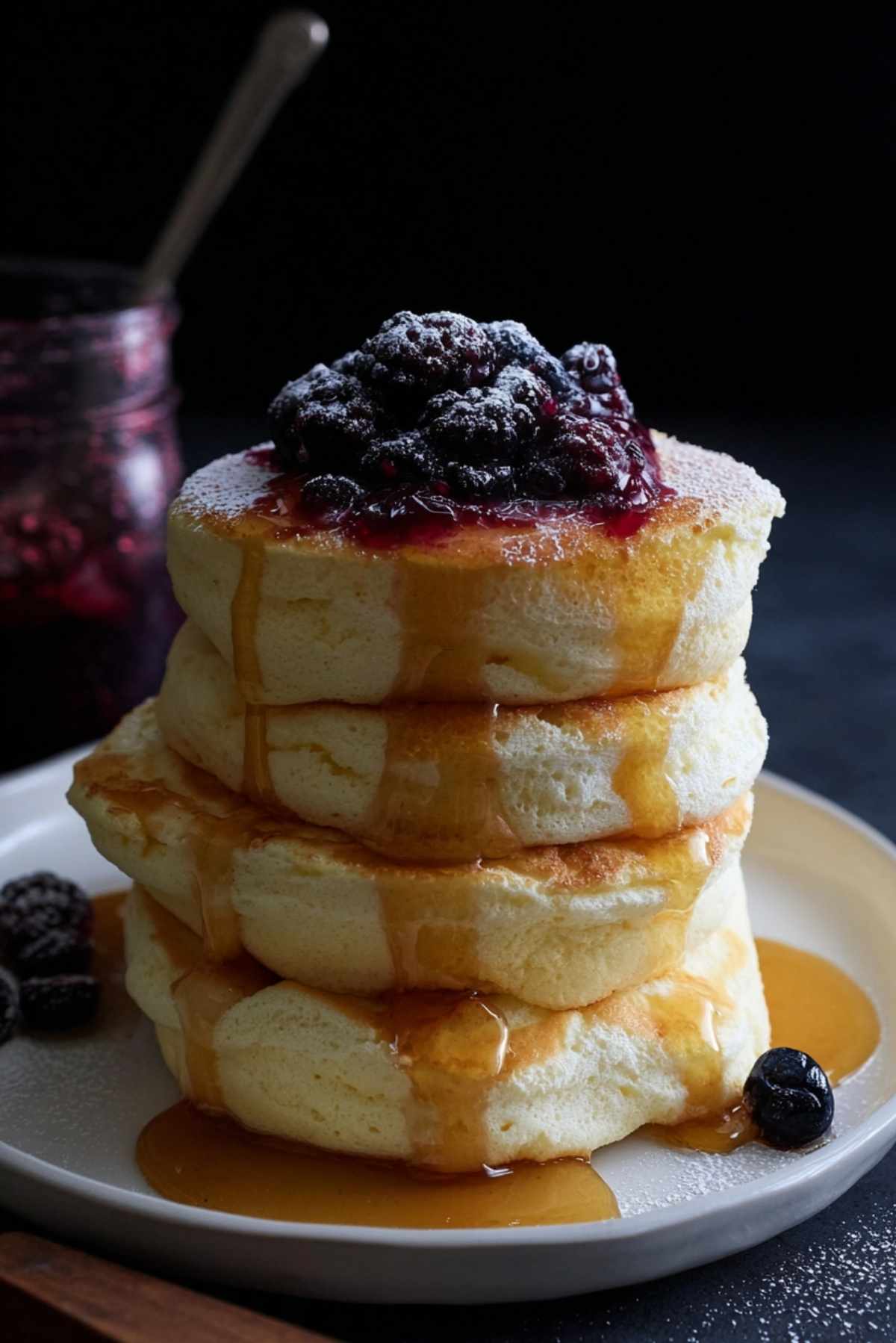 Fluffy Japanese Soufflé Pancakes