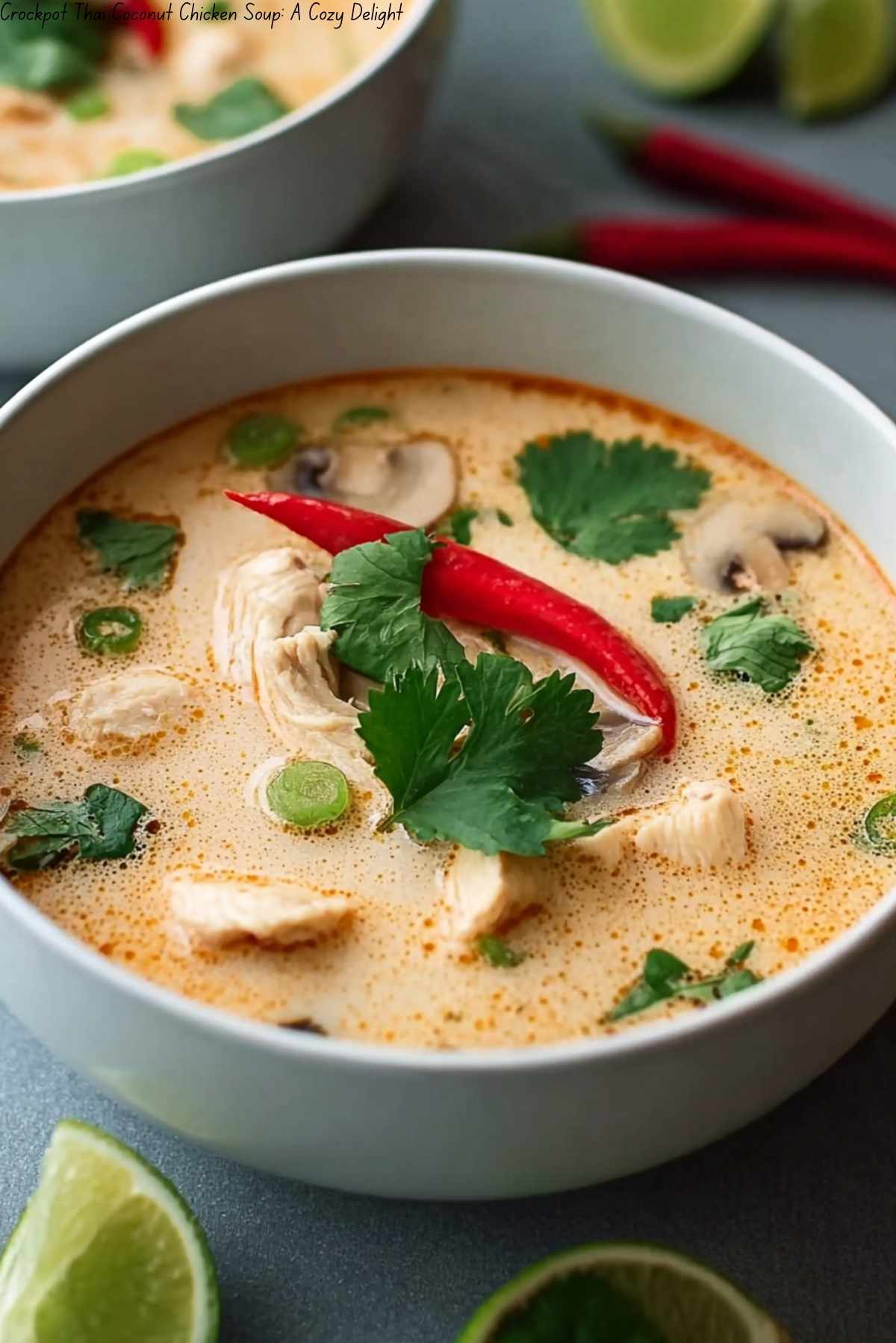 Crockpot Thai Coconut Chicken Soup: A Cozy Delight