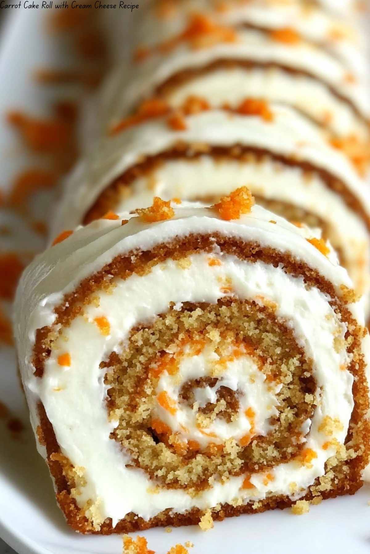 Carrot Cake Roll with Cream Cheese Recipe