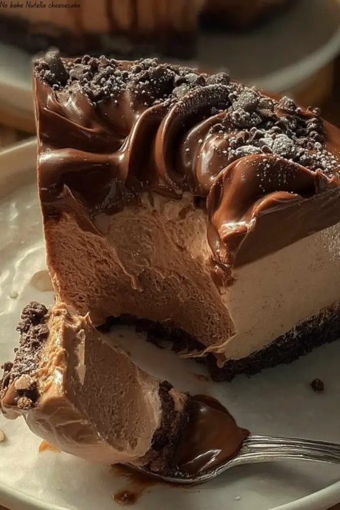 No bake Nutella cheesecake