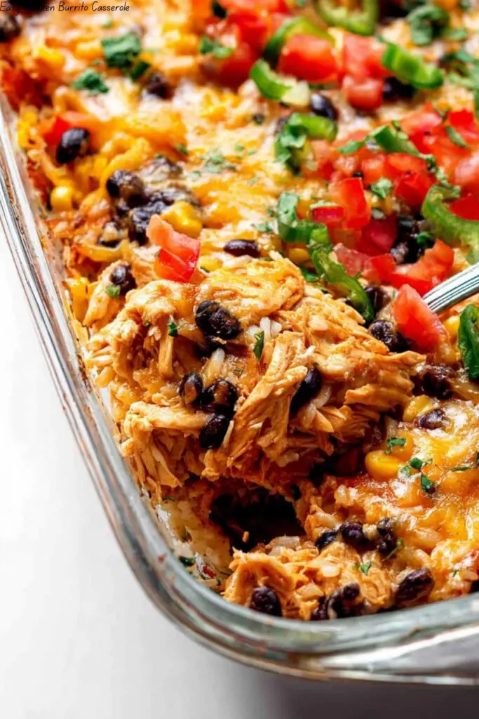 Easy Chicken Burrito Casserole
