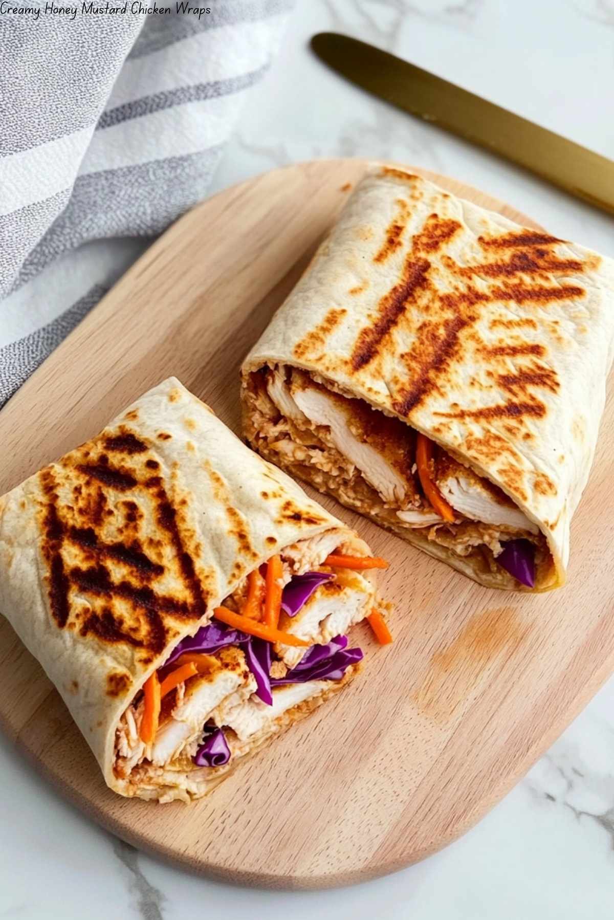 Creamy Honey Mustard Chicken Wraps