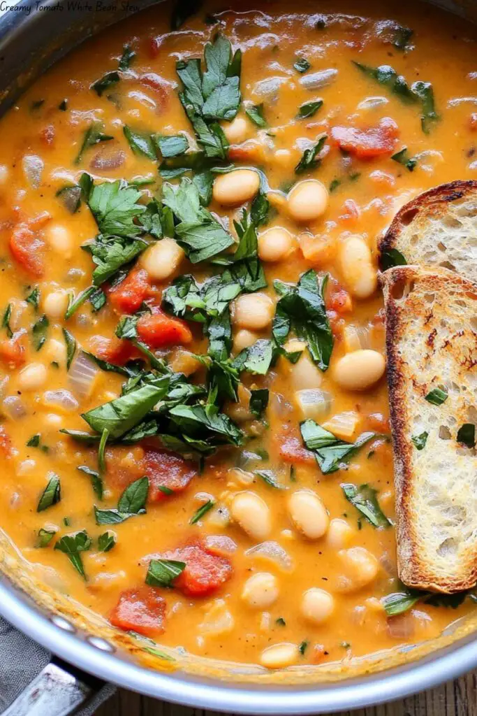 Creamy Tomato White Bean Stew