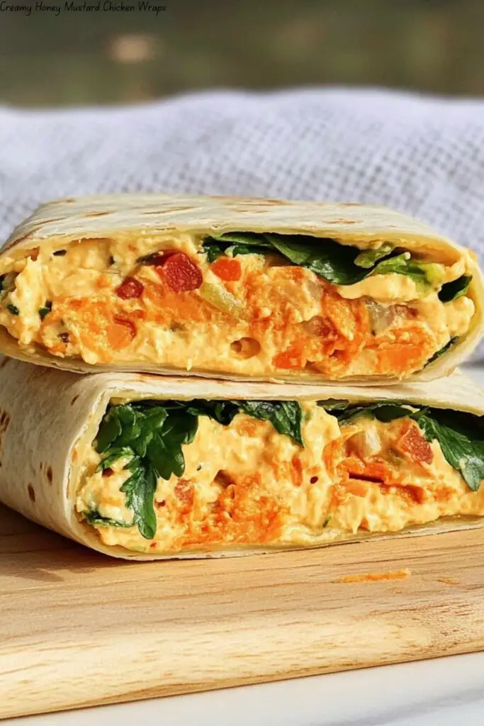 Creamy Honey Mustard Chicken Wraps