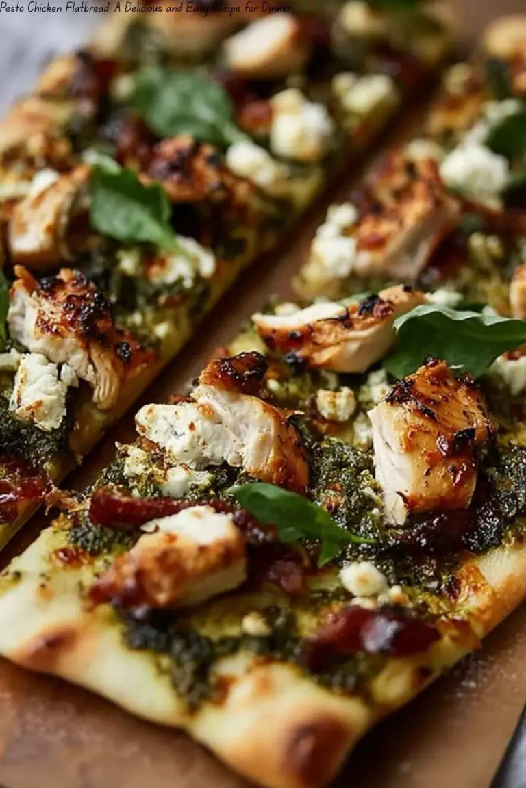 Pesto Chicken Flatbread: A Delicious and Easy Recipe for Dinner