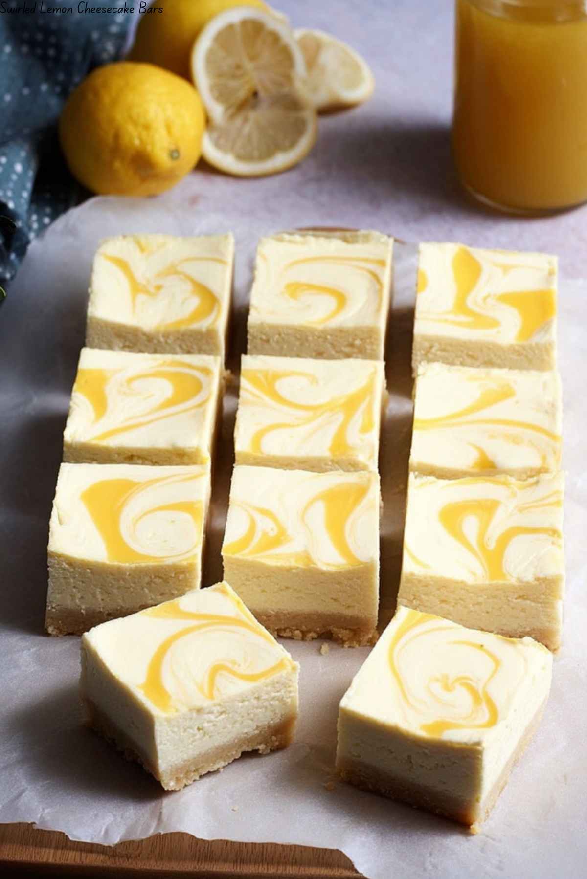 Swirled Lemon Cheesecake Bars