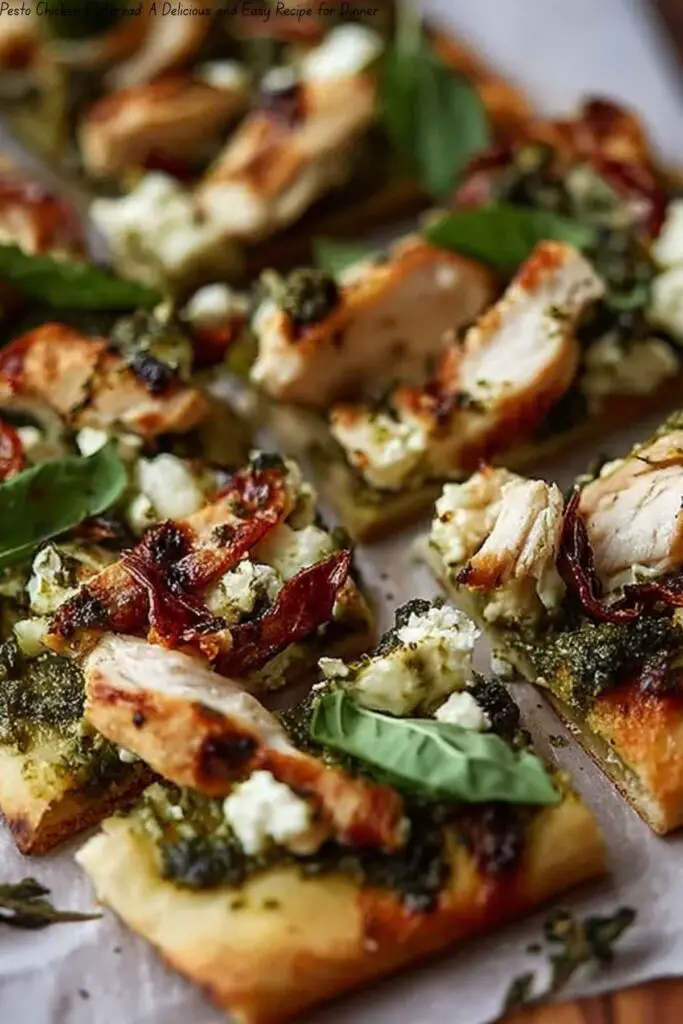 Pesto Chicken Flatbread: A Delicious and Easy Recipe for Dinner