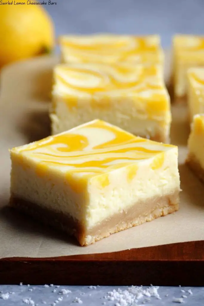 Swirled Lemon Cheesecake Bars