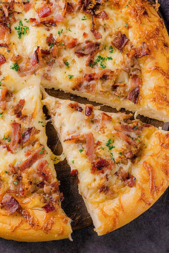 Bacon Alfredo Pizza