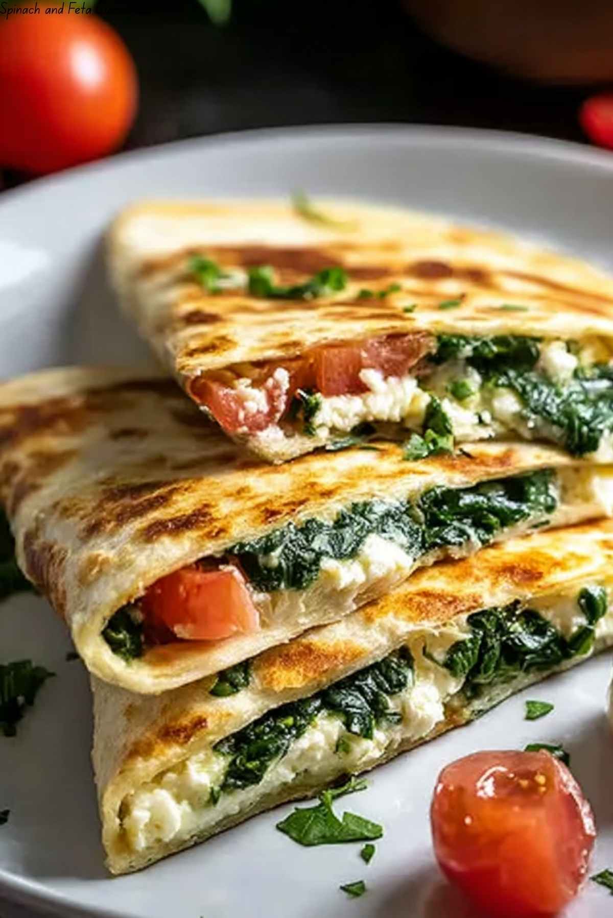 Spinach and Feta Quesadillas
