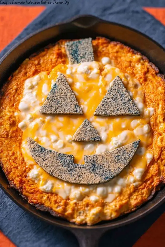 Easy to Decorate Halloween Buffalo Chicken Dip