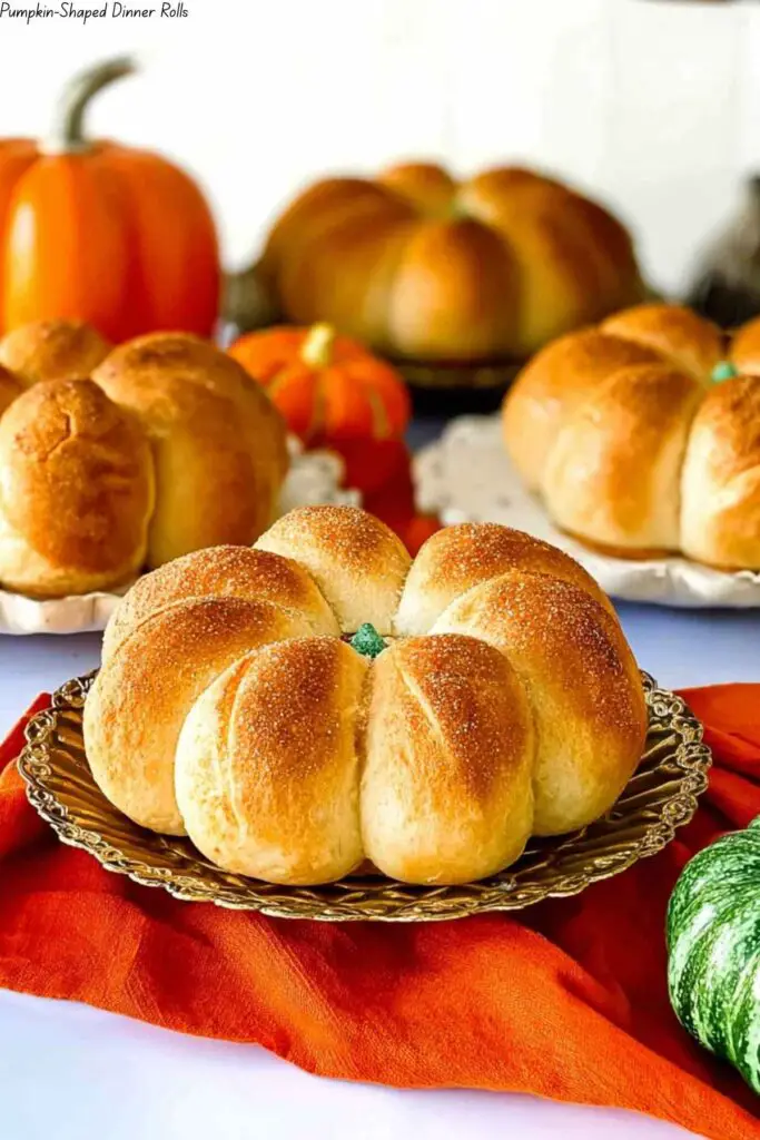 Pumpkin-Shaped Dinner Rolls 4 Pumpkin-Shaped Dinner Rolls
