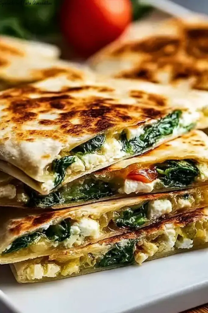 Spinach and Feta Quesadillas