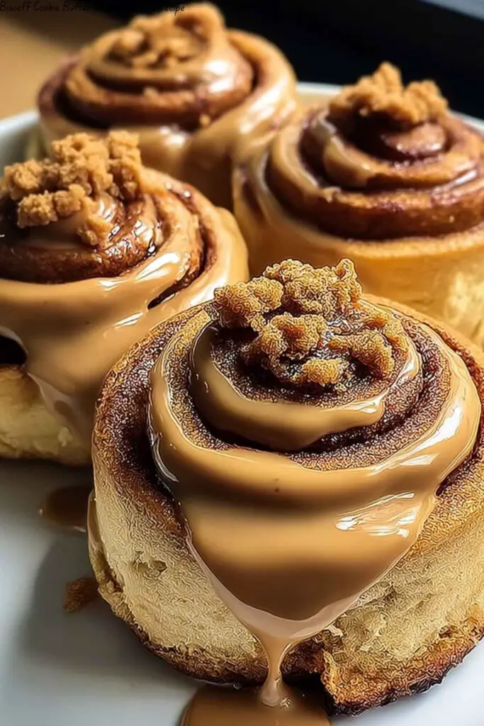 Biscoff Cookie Butter Cinnamon Rolls Recipe 4 Biscoff Cookie Butter Cinnamon Rolls Recipe