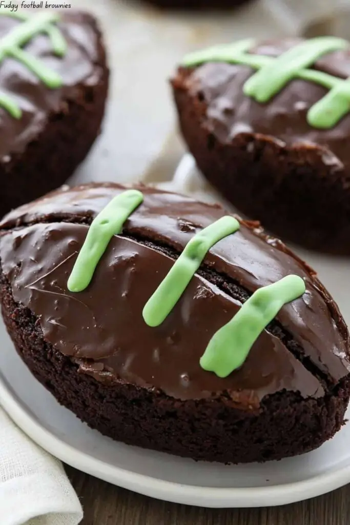Fudgy Football Brownies