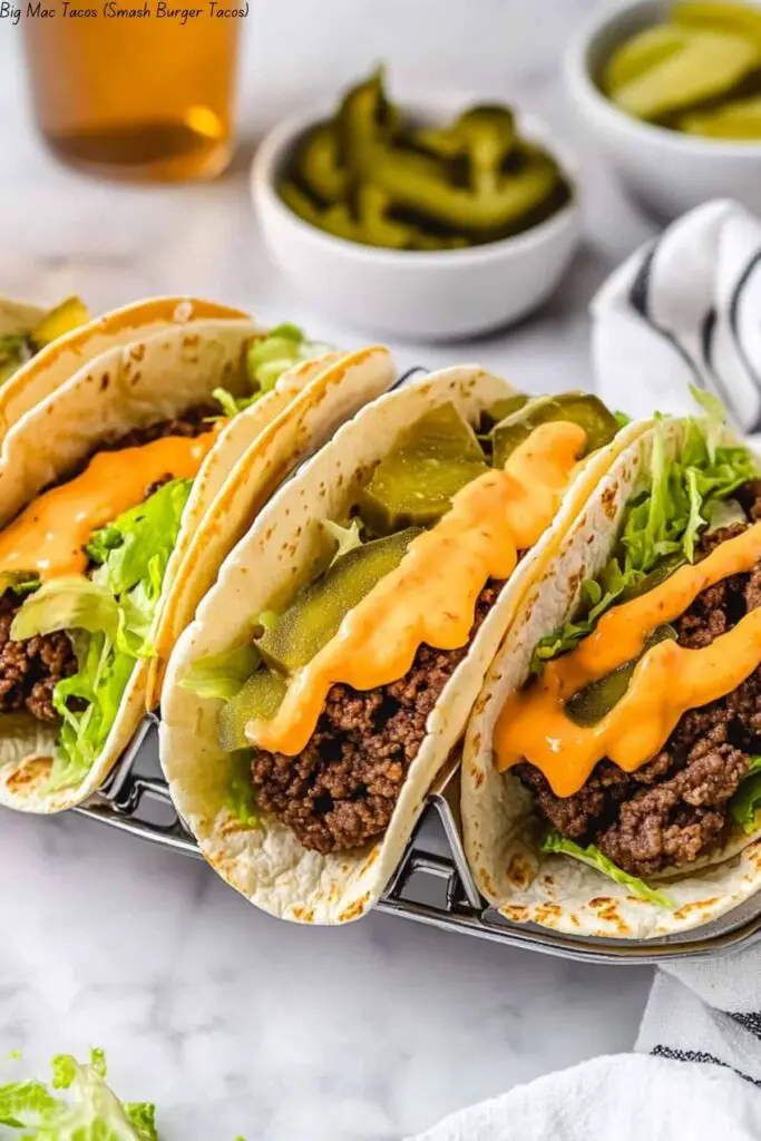 Big Mac Tacos (Smash Burger Tacos) 4 Big Mac Tacos (Smash Burger Tacos)