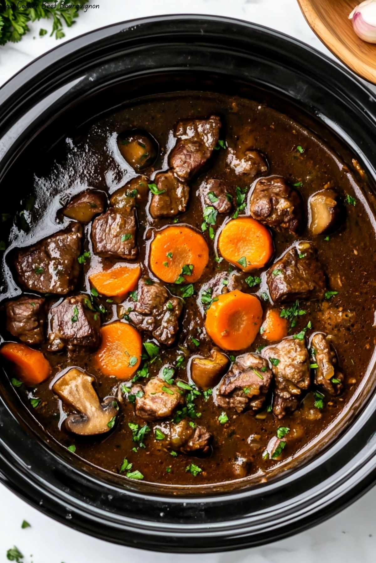 Slow Cooker Beef Bourguignon