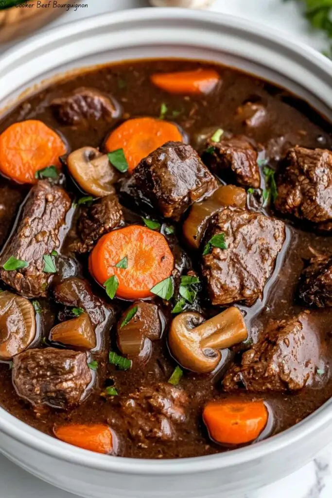 Slow Cooker Beef Bourguignon